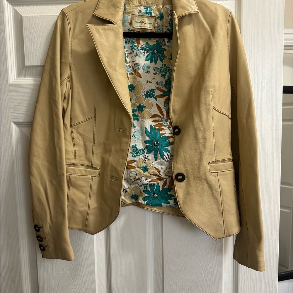 Wilson Leather Tan Women's Blazer